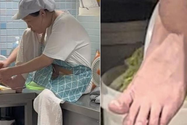 Mujer se cortó las uñas en una cocina