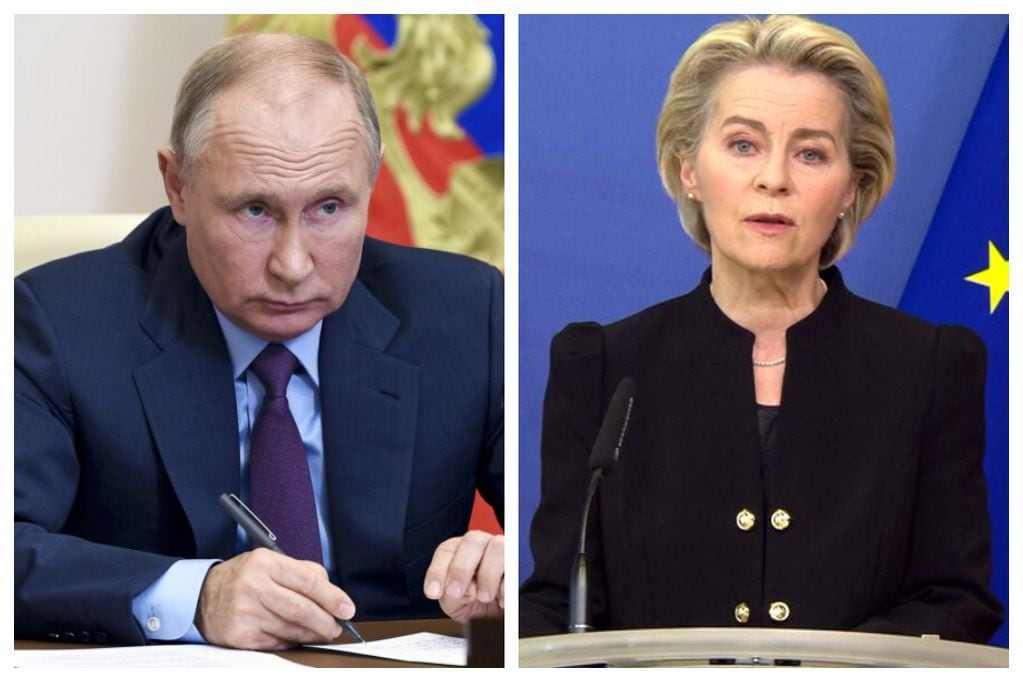 Vladimir Putin y Ursula von der Leyen