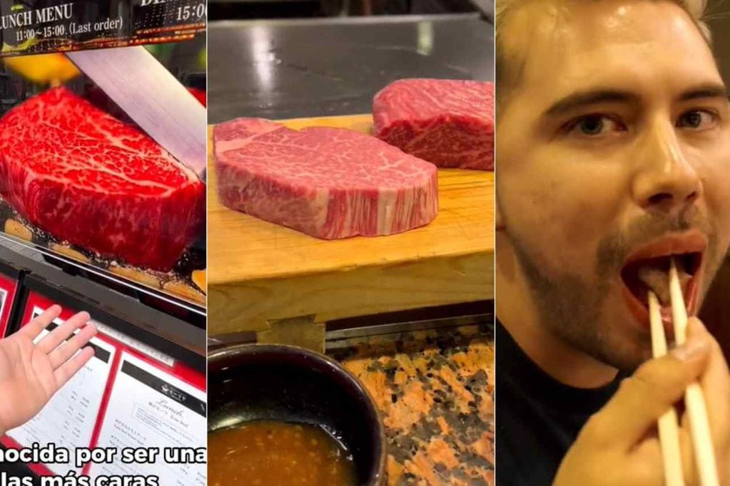 Tiktoker chileno probó una de las carnes más caras de Japón.