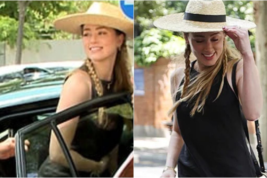 Amber Heard feliz de la vida en España.