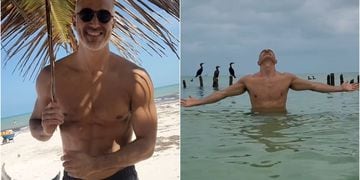 el piropeado destape de Cesar Caillet en Cancún