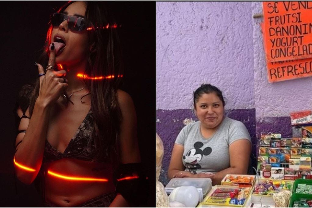 Danna Paola y vendedora de video de "Xtasis”