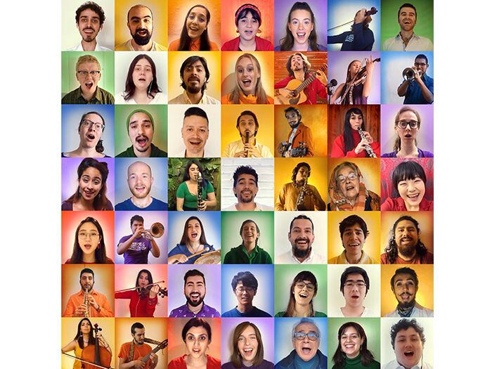 Más de 50 músicos se reunieron para interpretar canción en Aymara