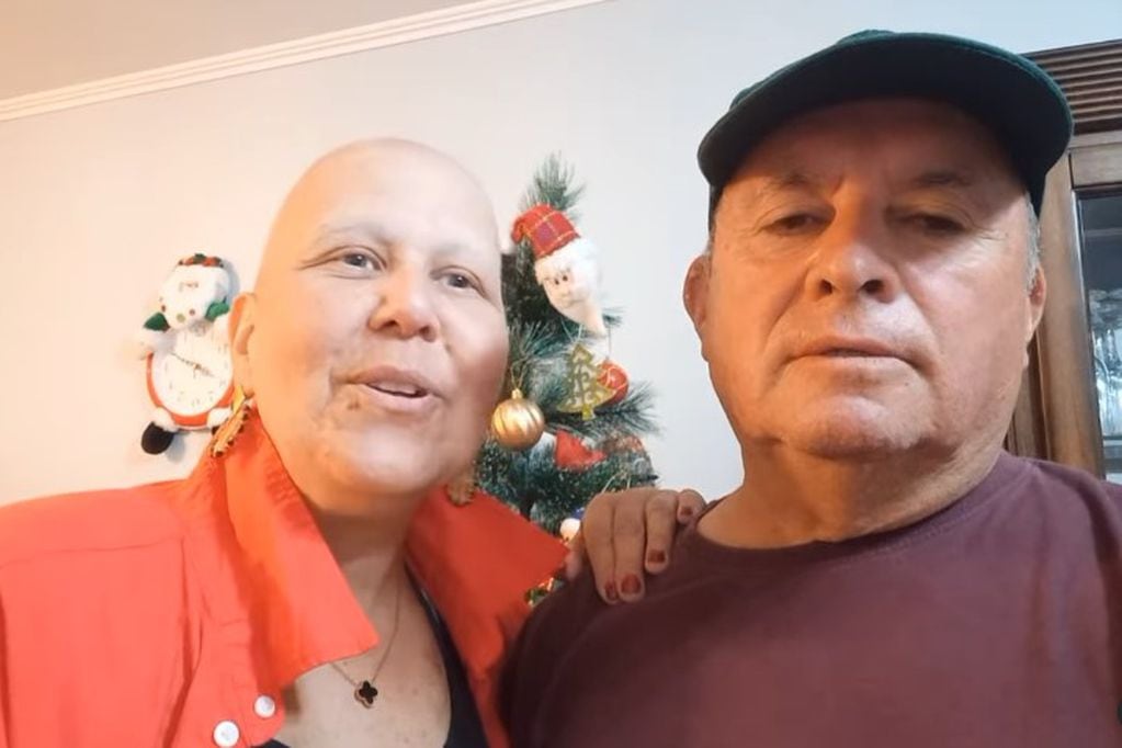 Pato Oñate y su esposa en Navidad.