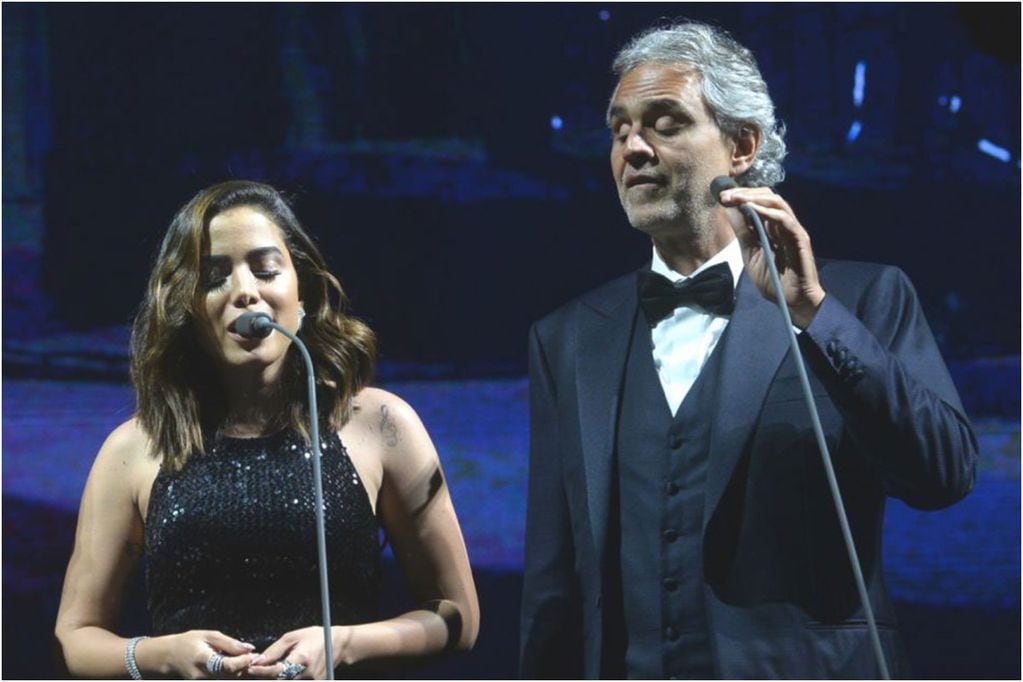 Reflotan antiguo video de Anitta cantando con Andrea Bocelli