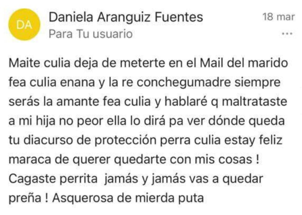 Fotos íntimas y ciberbullying: así es la querella de Maite Orsini contra Daniela Aránguiz