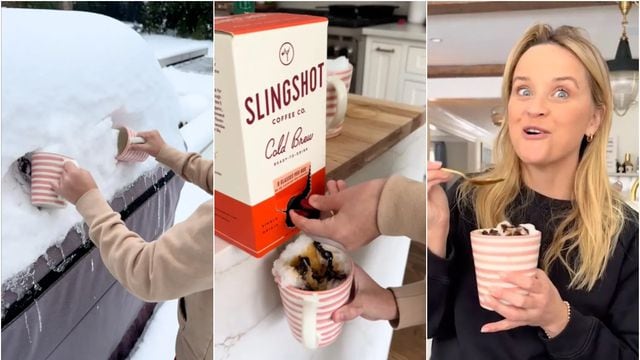 Reese Witherspoon se hizo un café con nieve de su techo