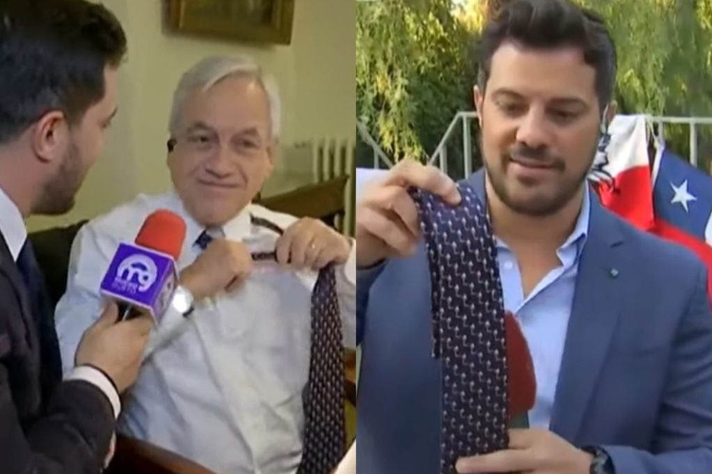 Simón Oliveros aún conserva la corbata de Sebastián Piñera.