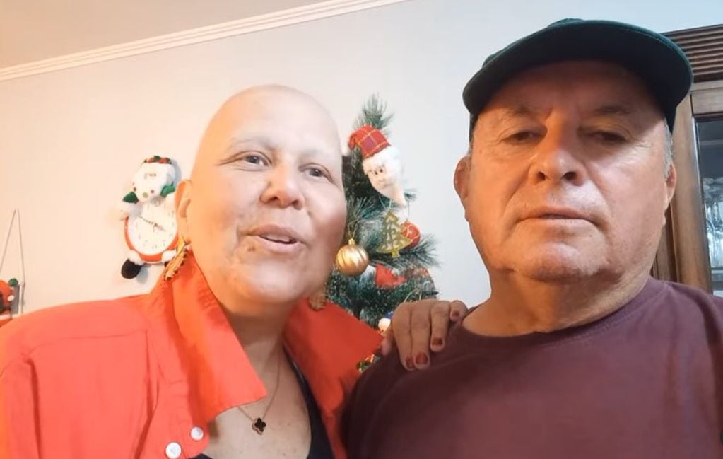 Pato Oñate y su esposa en Navidad.