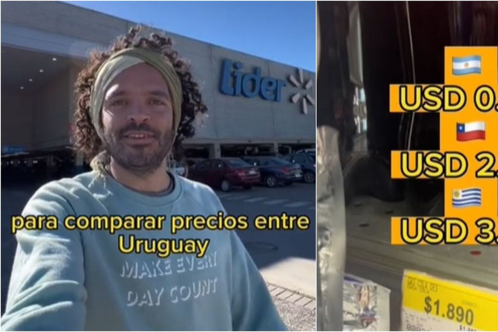 Uruguayo es viral al comparar los precios en supermercados de Chile, Argentina y Uruguay: mostró cuál es el más caro