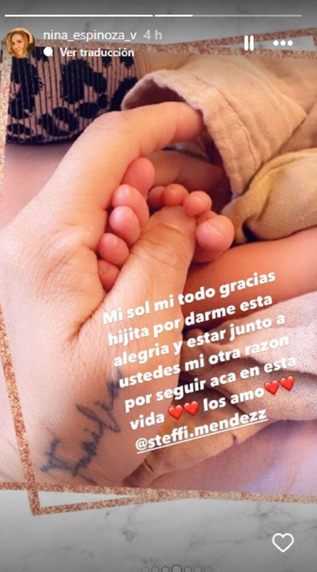 Mamá de Steffi Méndez anunció el nacimiento de su nieto con un tierno mensaje