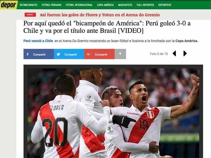 Prensa peruana: por aquí quedó el "bicampeón de América"