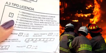 Licencias médicas de trabajadores afectados por incendios