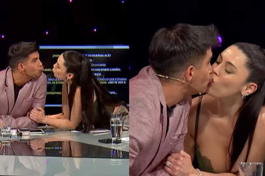 Daniela Aránguiz y Mario Velasco se dieron un beso en pantalla.