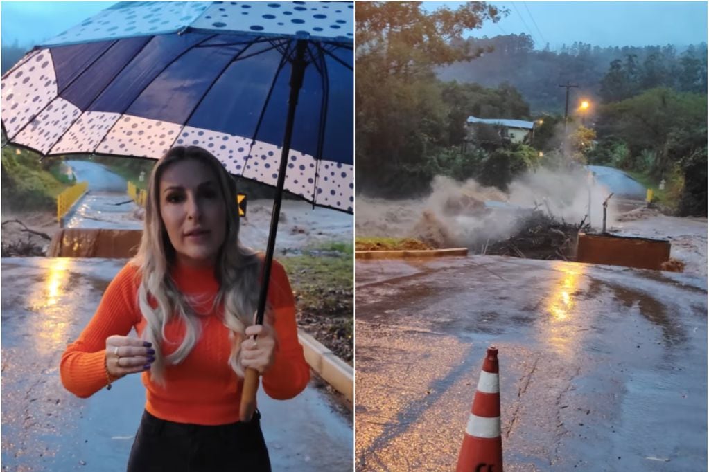 Impactante video: puente de Brasil colapsó mientras alcaldesa transmitía en vivo.