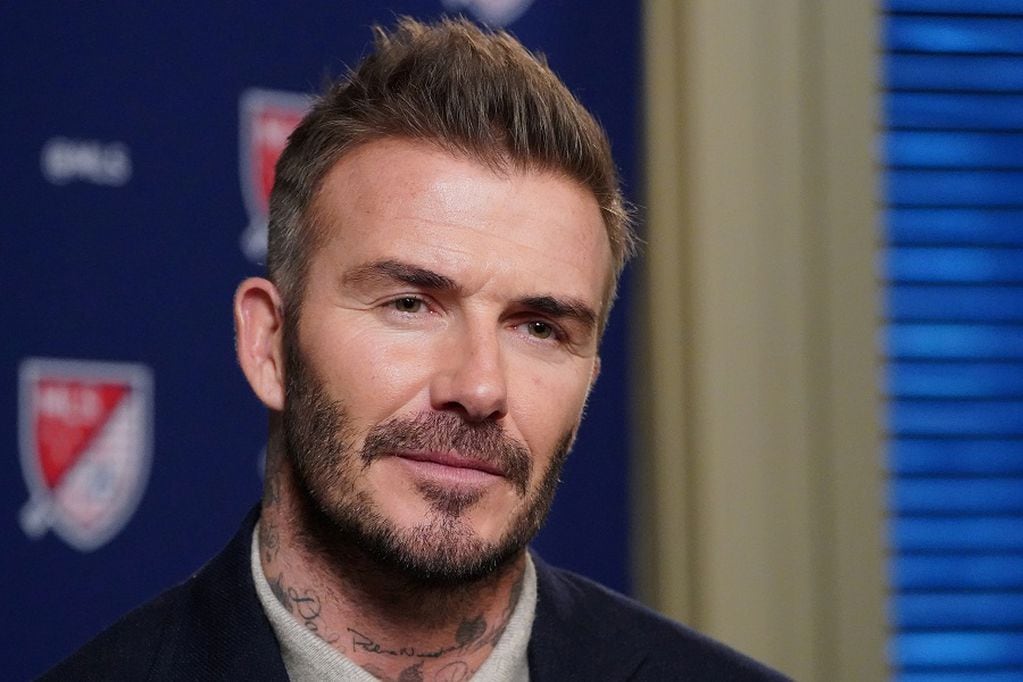 FILE PHOTO: Former soccer player and MLS team owner David Beckham speaks during an interview in the Manhattan borough of New York City, New York, U.S., February 26, 2020. REUTERS/Carlo Allegri/File Photo