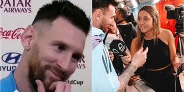 Messi y periodista