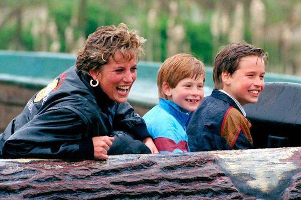 Diana, William y Harry
