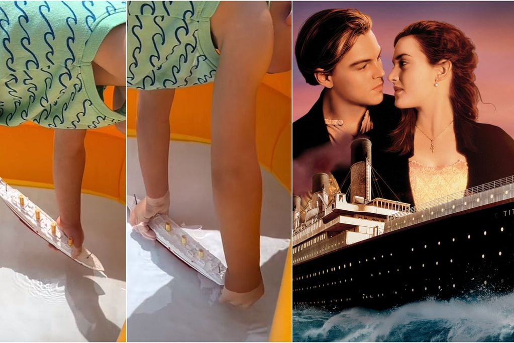 “La mejor representación de la película”: el hilarante tiktok de niño recreando hundimiento del Titanic