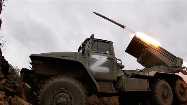 Ataque con cohetes de las fuerzas rusas