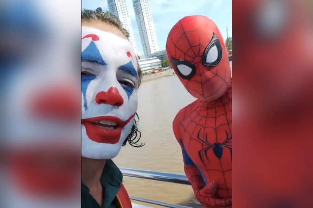 El "Joker argentino" denuncia a Spiderman por haber roto los códigos del trabajo callejero. Fuente: TikTok