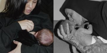 Kourtney Kardashian y Travis Barker publicaron las primeras fotos de su bebé Rocky