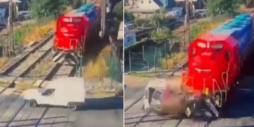 Video: Accidente tren y camioneta en Rengo