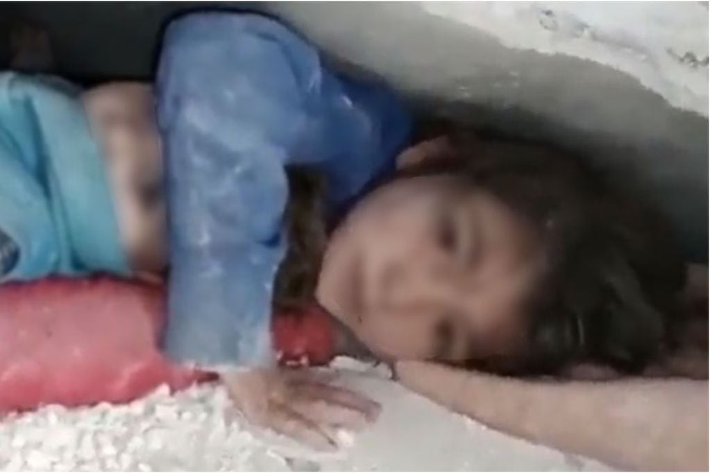 Niños rescatados en Siria