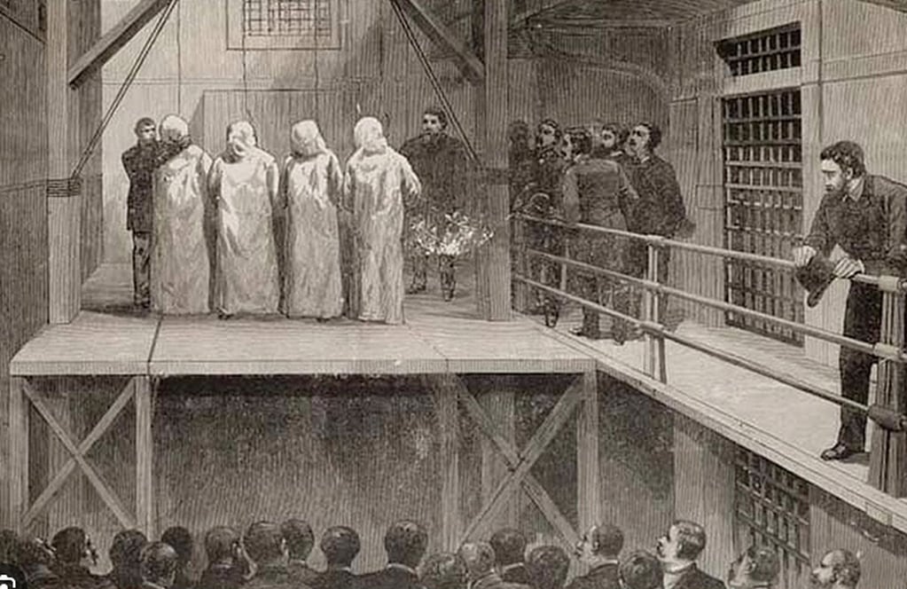 Las ejecuciones del caso Haymarket. Foto: Museo de Historia de Chicago
