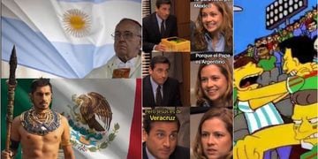 Memes partido Argentina y México