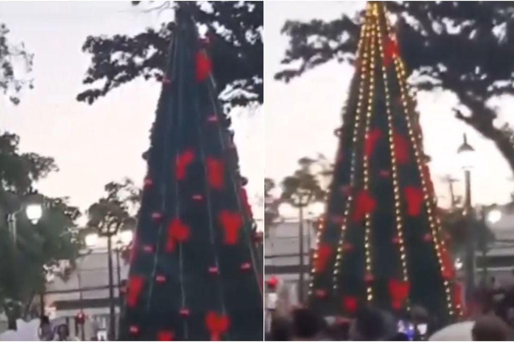 Melipilla se hizo viral por inauguración de árbol de Navidad al que le pusieron poco pino