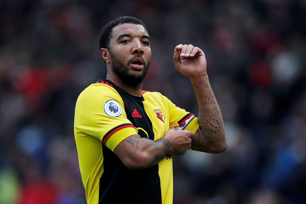 FILE PHOTO: Soccer Football - Premier League - Manchester United v Watford - Old Trafford, Manchester, Britain - February 23, 2020  Watford's Troy Deeney   Action Images via Reuters/Lee Smith  EDITORIAL USE ONLY. No use with unauthorized audio, video, data, fixture lists, club/league logos or "live" services. Online in-match use limited to 75 images, no video emulation. No use in betting, games or single club/league/player publications.  Please contact your account representative for further details./File Photo