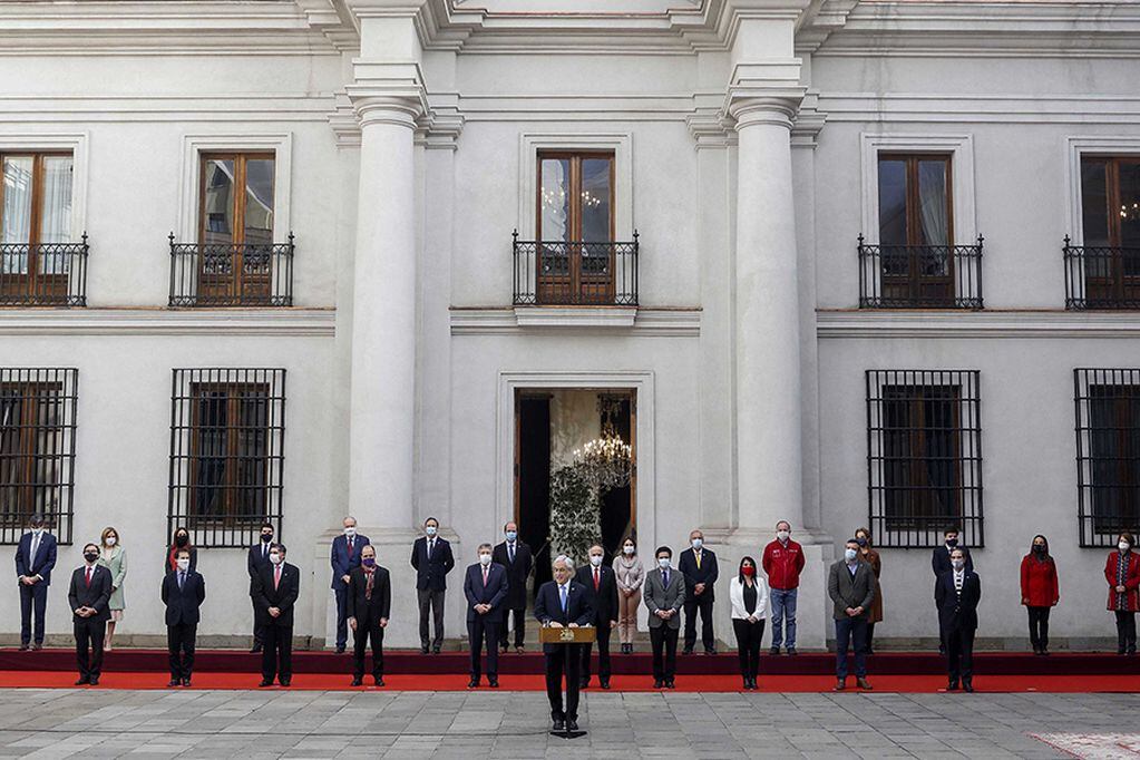 04 de Junio de 2020/SANTIAGO
El presidente Sebastián Piñera realiza su discurso durante un nuevo cambio de gabinete en medio de la pandemia por Covid-19 que vive el país
FOTO:SEBASTIAN BELTRAN/AGENCIAUNO