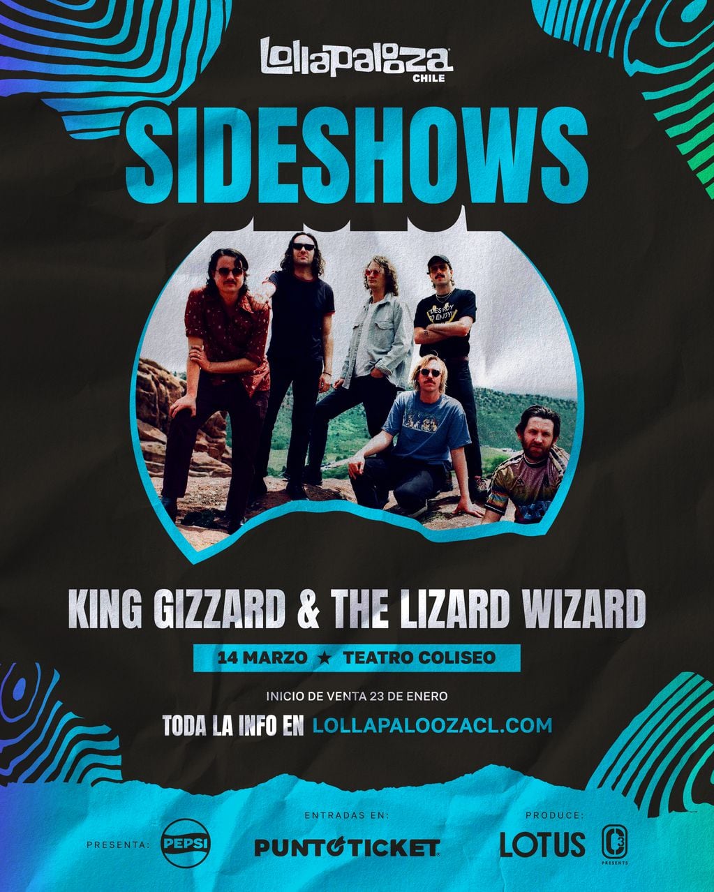 Sideshow de King Gizzard & The Lizard Wizard en el Lollapalooza Chile 2024. Foto Lotus.