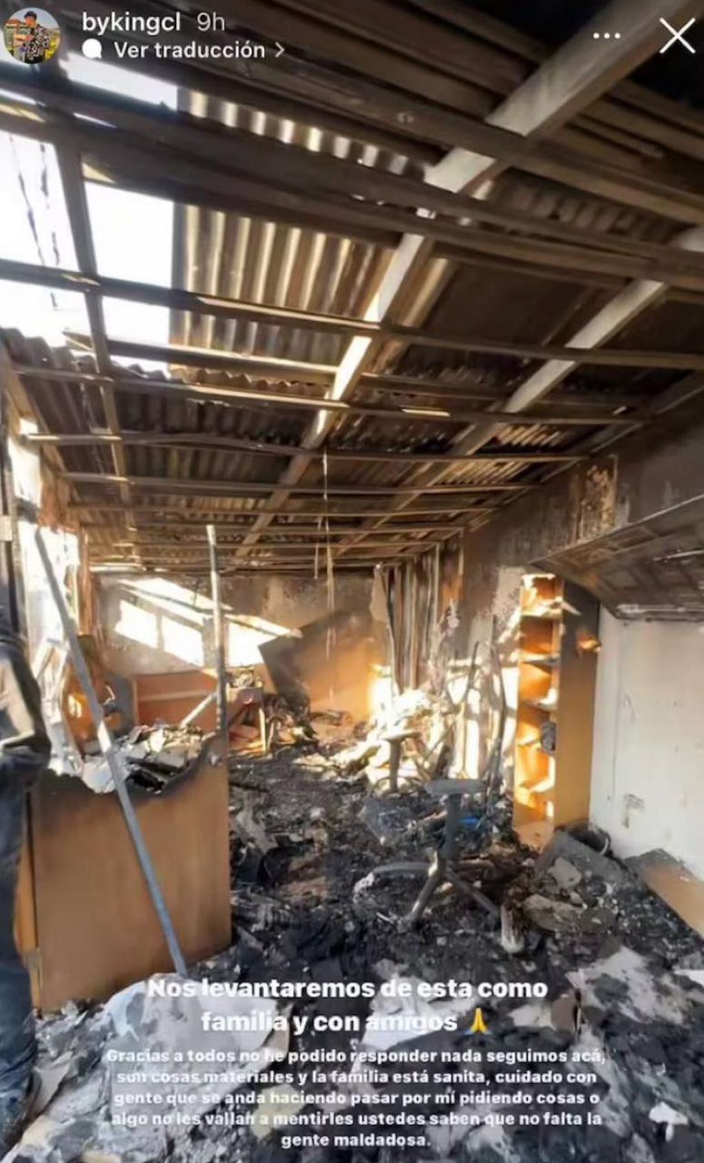 Streamer chileno “ByKingCL” perdió su casa en incendios forestales