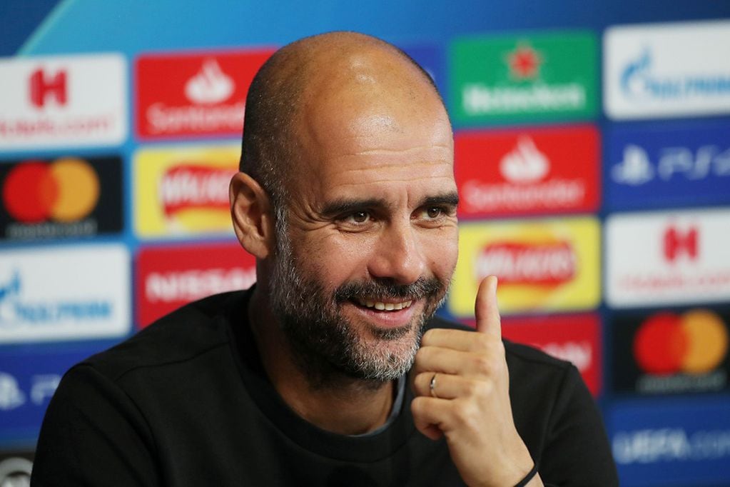 FILE PHOTO: Soccer Football - Champions League - Manchester City Press Conference - Etihad Campus, Manchester, Britain - September 30, 2019   Manchester City manager Pep Guardiola during the press conference     Action Images via Reuters/Carl Recine/File Photo