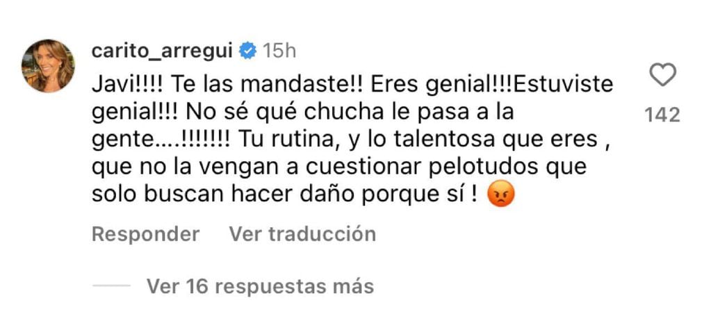 Carolina Arregui salió en defensa de Javiera Contador frente a las críticas.