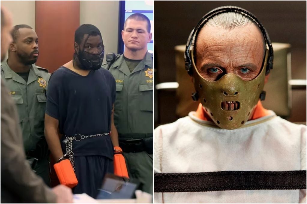 A lo Hannibal Lecter: hombre que atacó a jueza  recibió sentencia con grilletes, una máscara y guantes