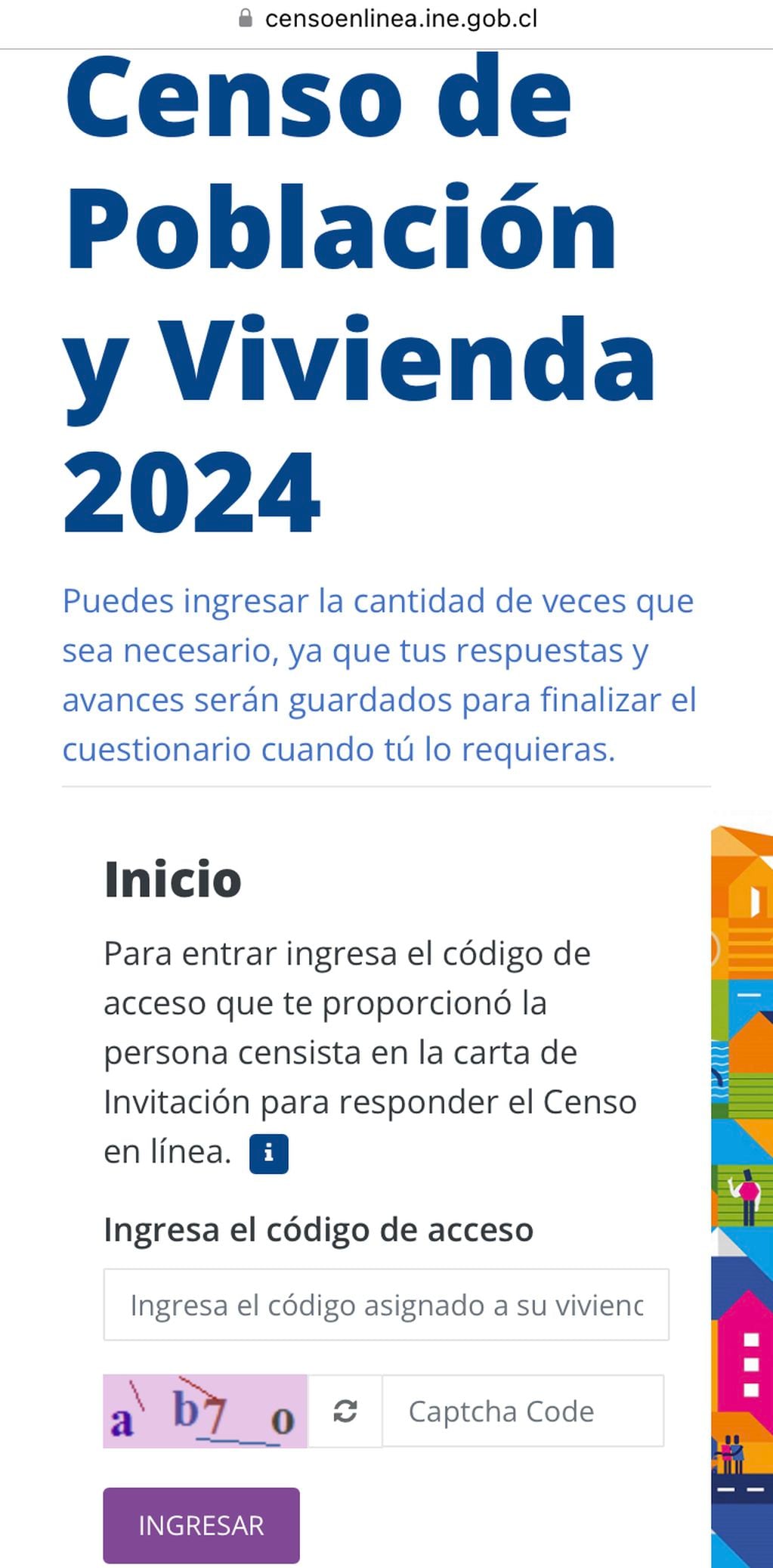 Página del Censo en Línea 2024.