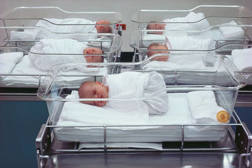 Newborns in Hospital Cribs 2002