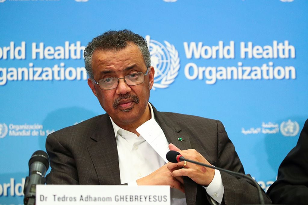 Director-General of the World Health Organization (WHO) Tedros Adhanom Ghebreyesus attends a news conference after a meeting of the Emergency Committee on the novel coronavirus (2019-nCoV) in Geneva, Switzerland January 30, 2020. REUTERS/Denis Balibouse
