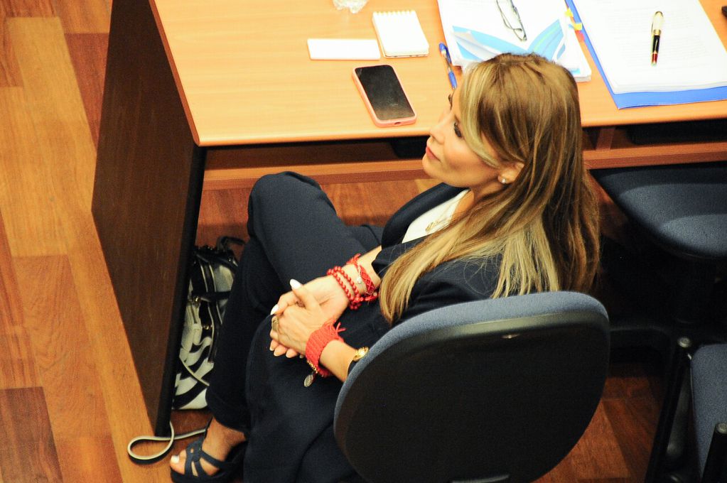 Cathy Barriga en su audiencia de formalización de cargos. (Foto: Agencia UNO)