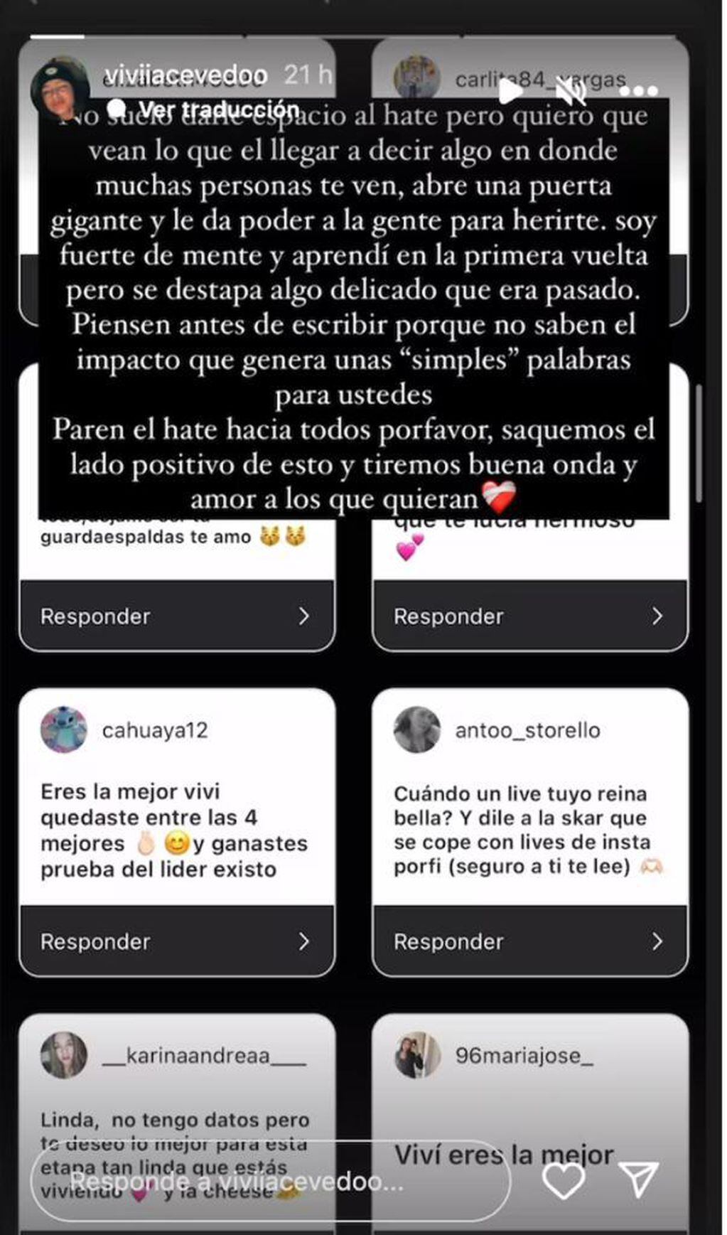 Viviana Acevedo alzó la voz tras recibir odiosos comentarios en redes sociales