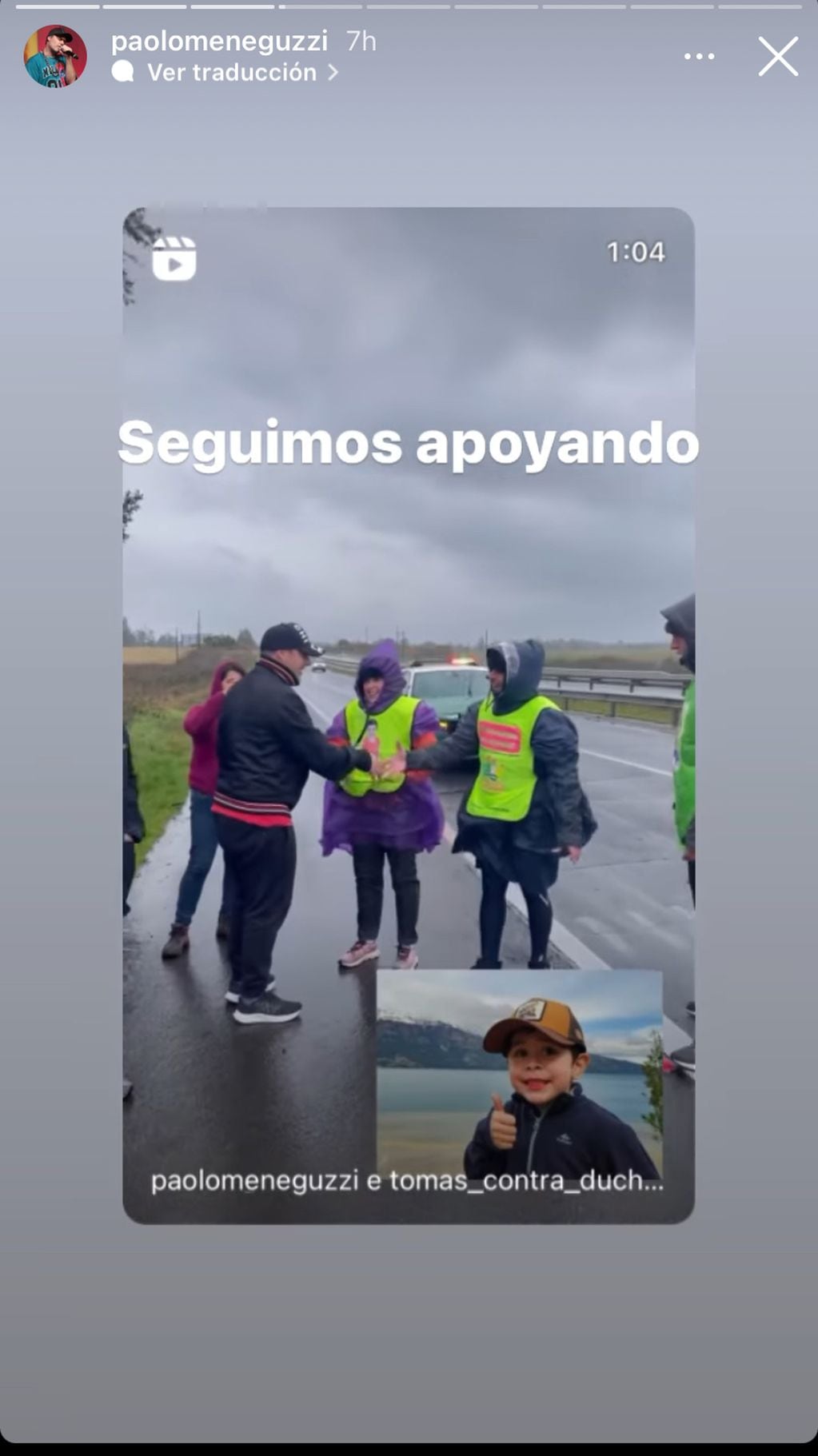 Paolo Meneguzzi se reunió con la madre que camina de Chiloé a Santiago por su hijo con distrofia
