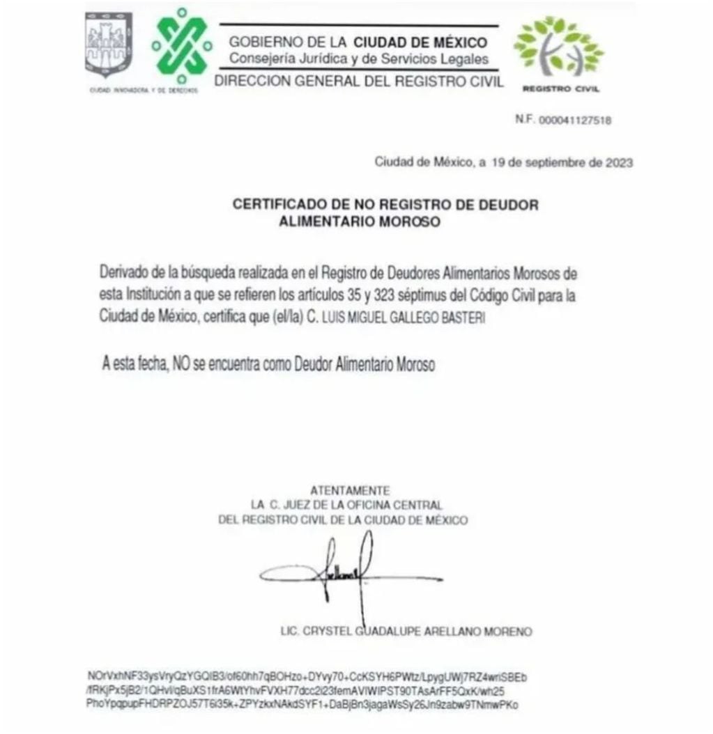 Luis Miguel desmiente a Aracely Arámbula: demuestra con documento que sí es un papá responsable