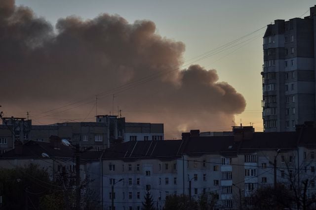 Russian missile strike in Lviv
