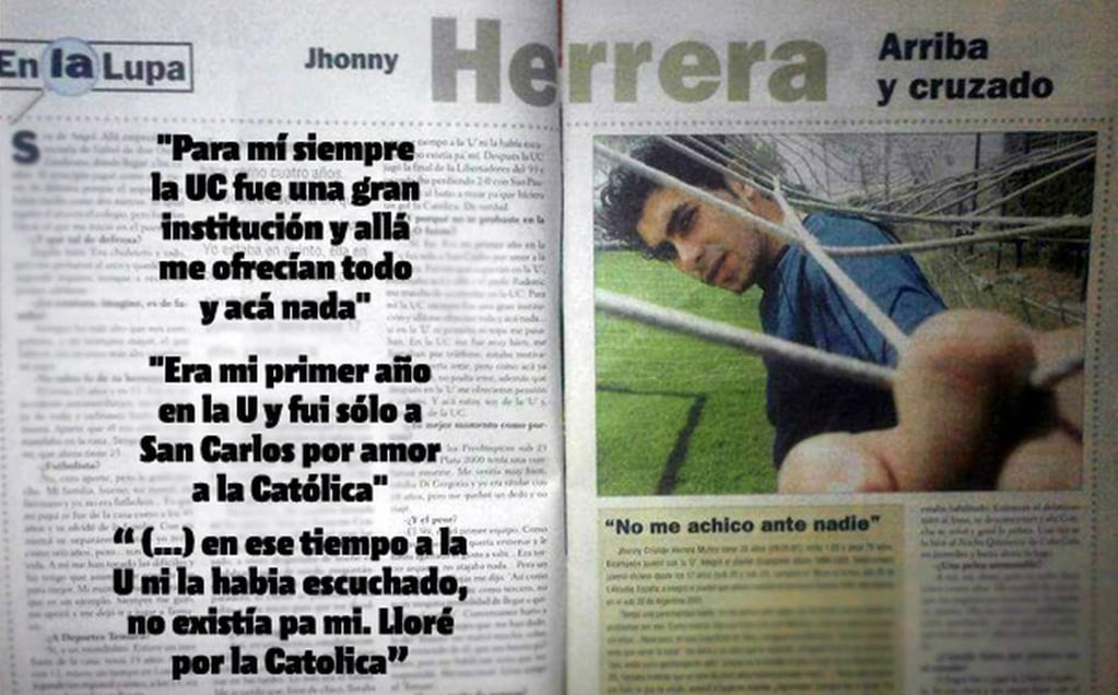 Entrevista Johnny Herrera, revista Triunfo (2001).