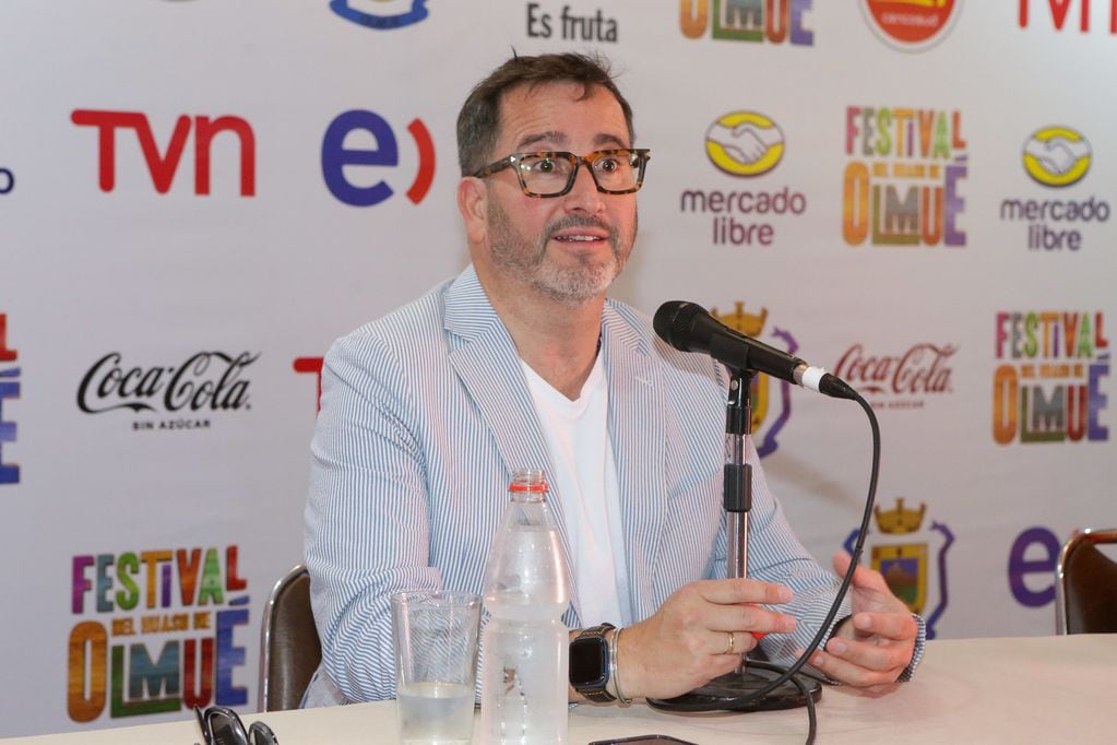 Eduardo Fuentes en la conferencia de prensa de Olmué 2024