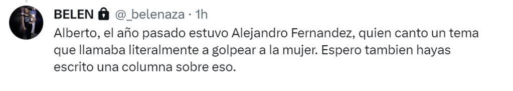 Belén Mora reaccionó a declaración de Alberto Mayol por caso Peso Pluma.