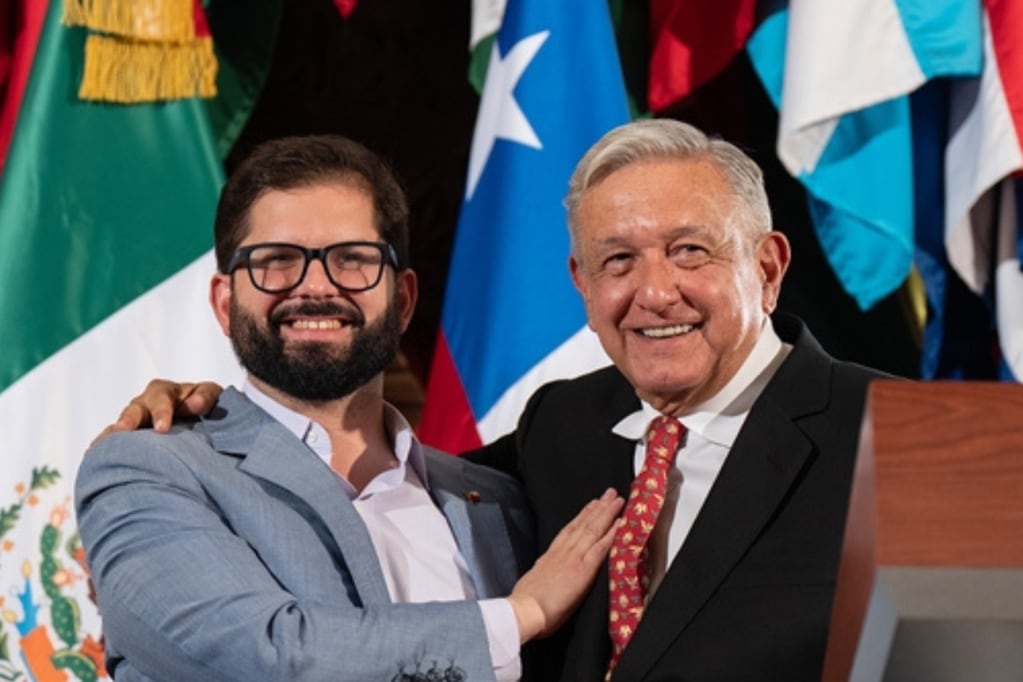 Presidente Boric se reunió con mandatario mexicano en La Moneda